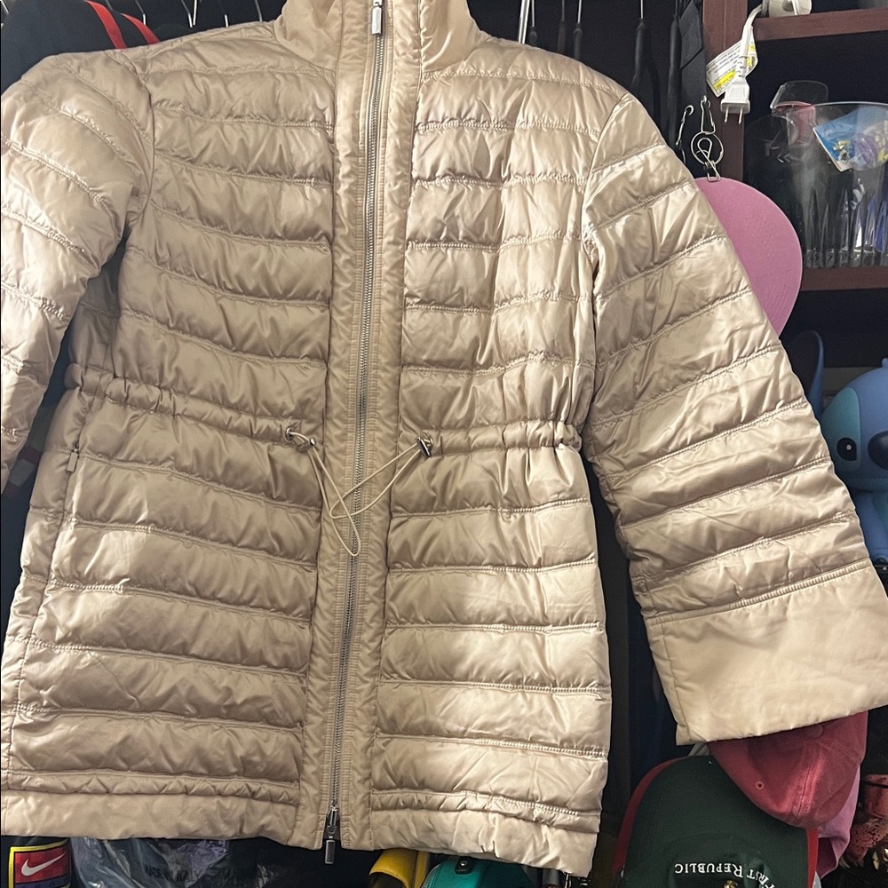 Lafayette 148 New York Cream Puffer Jacket